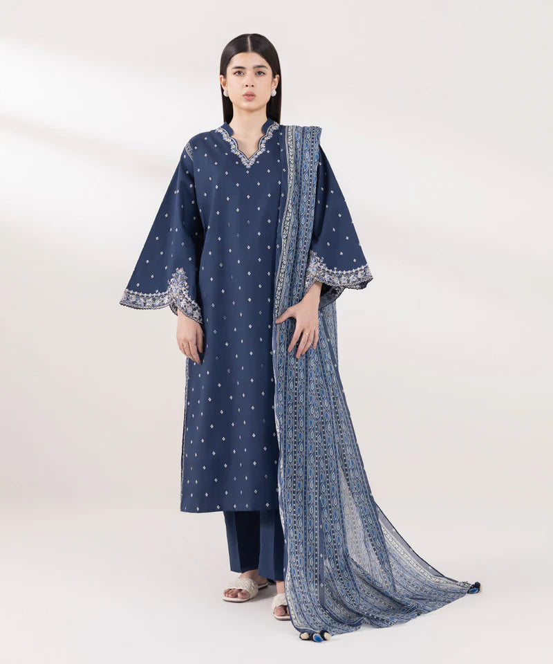 3PC EMBROIDERED DHANAK DRESS SS-06 RP