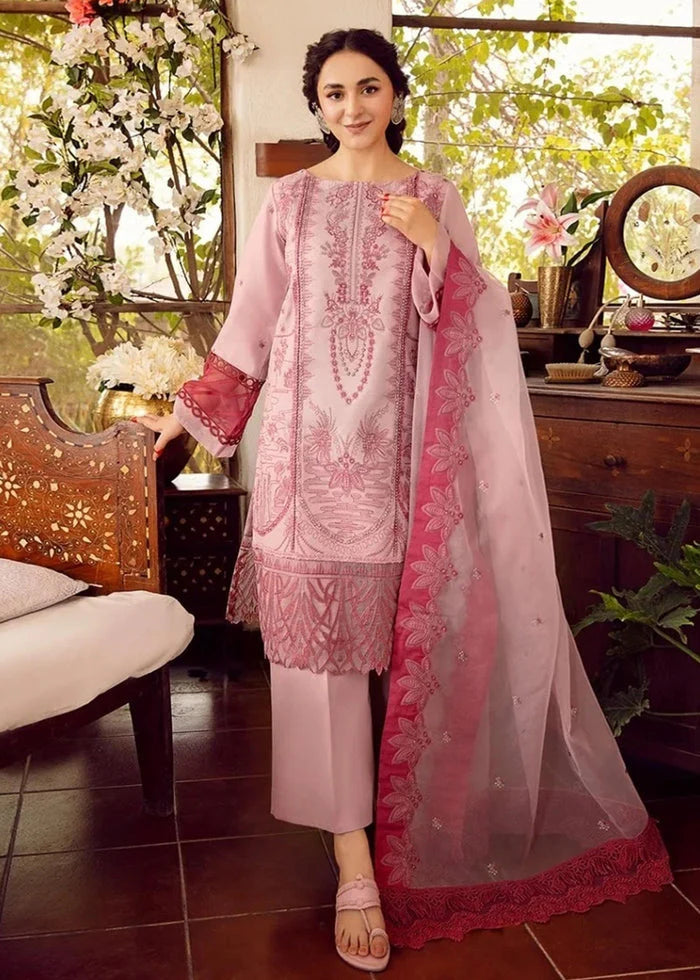 PC LAWN EMBROIDERED DRESS WITH DIAMOND PRINT DUBATA-SS-18 RP