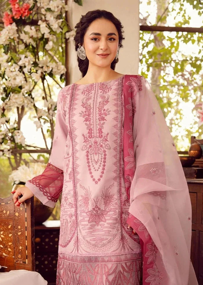 PC LAWN EMBROIDERED DRESS WITH DIAMOND PRINT DUBATA-SS-18 RP