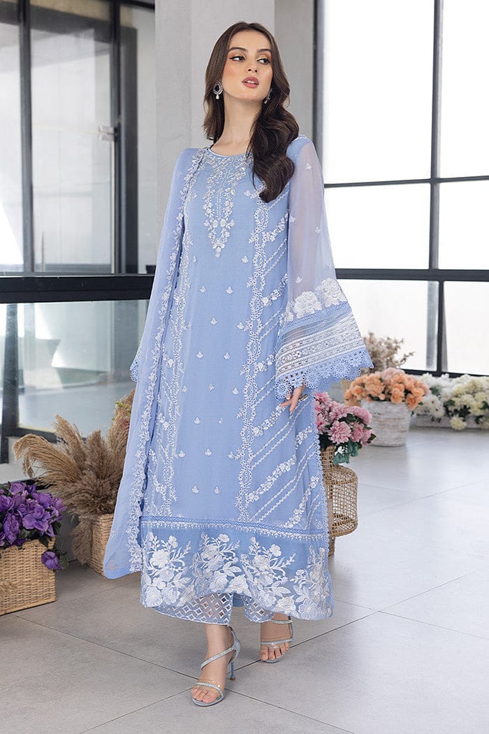 3PC SUMMER ORGANZA EMBROIDERED SHIRT QA-01