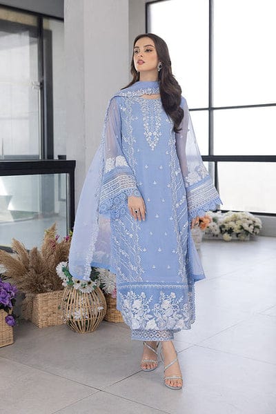 3PC SUMMER ORGANZA EMBROIDERED SHIRT QA-01