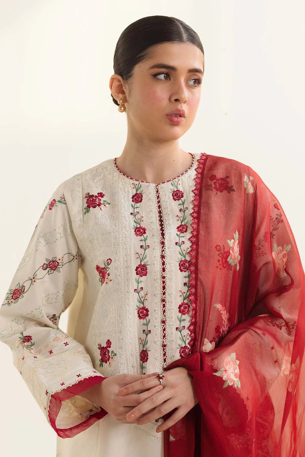 3PC LAWN EMBROIDERED DRESS WITH DIAMOND PRINT DUBATA-SS-09 RP