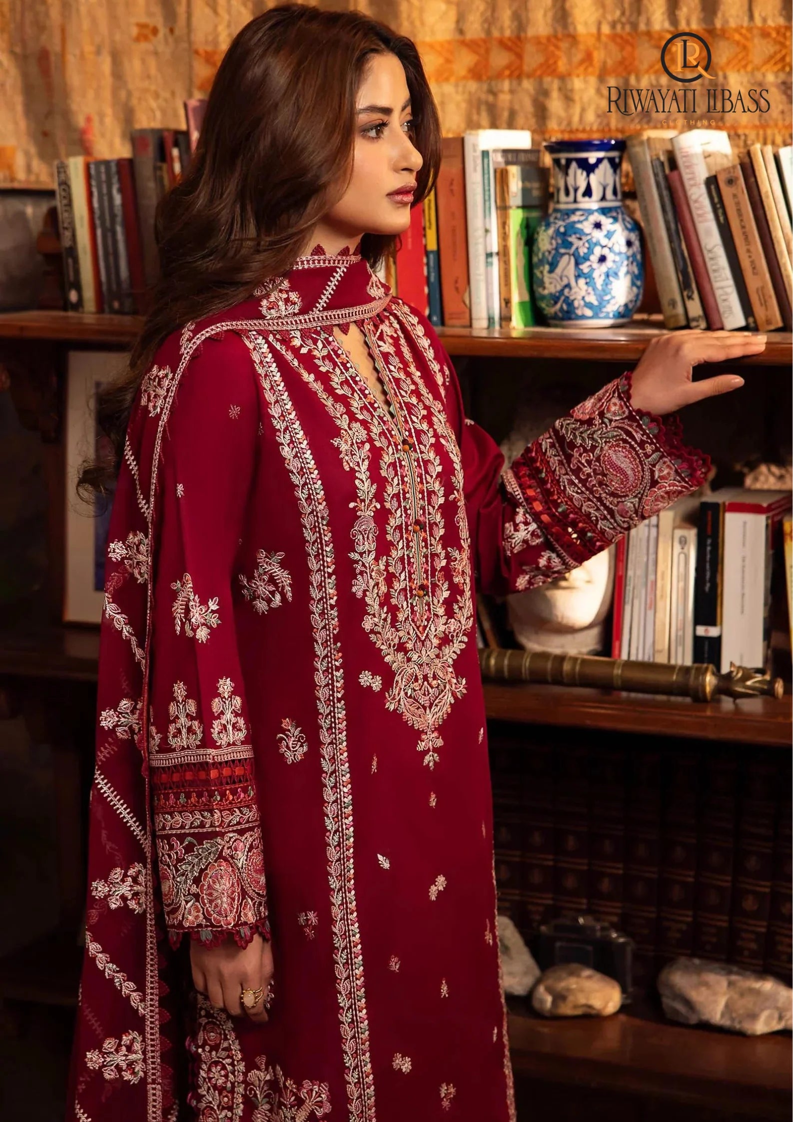 3PC LAWN EMBROIDERED DRESS WITH EMBROIDERED CHIFFON DUBATA-SS-04 RP