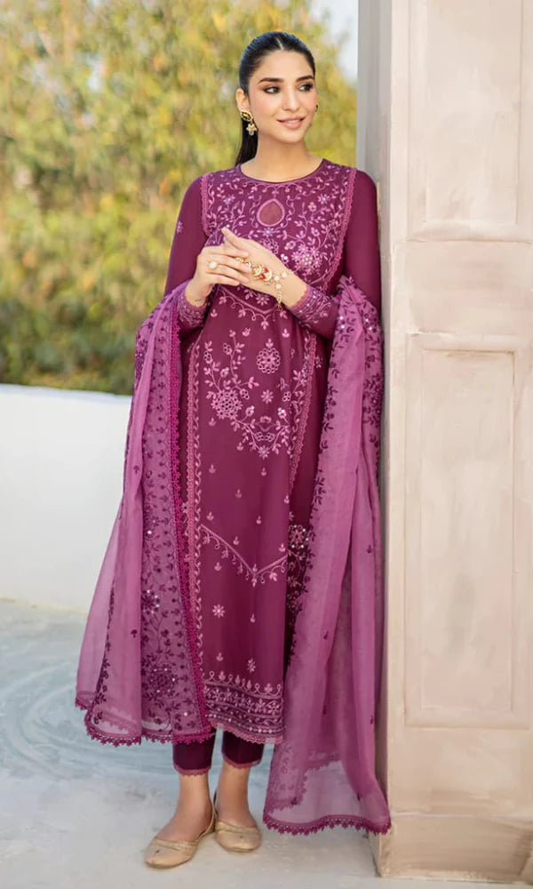 3PC Embroidered Dhanak Suit SS-5 RP