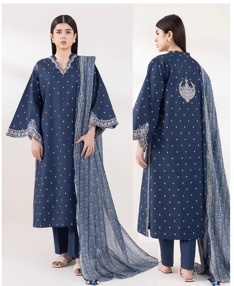 3PC EMBROIDERED DHANAK DRESS SS-06 RP